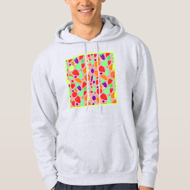 Färgfläckigt fruktbart spektrum Mönster Hoodie (Framsida)