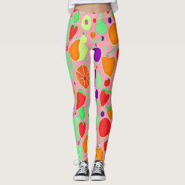 Färgfläckigt fruktbart spektrum Mönster Leggings
