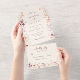 Färgfläckigt Vår Wildblomsggarden Wedding