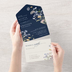 Färgfläckigt Vår Wildblomsggarden Wedding