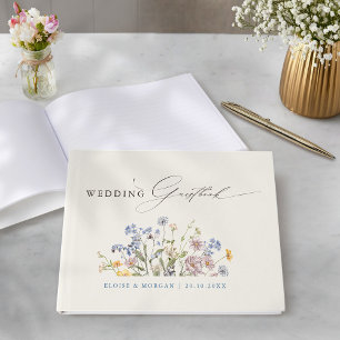 Färgfläckigt Vår Wildblomsggarden Wedding Gästböcker