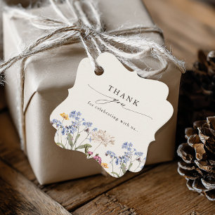 Färgfläckigt Vår Wildblomsggarden Wedding Gåvor Etiketter
