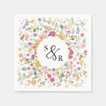 Färgfläckigt Vår Wildblomsggarden Wedding