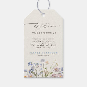 Färgfläckigt Vår Wildblomsggarden Wedding Presentetikett