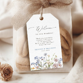 Färgfläckigt Vår Wildblomsggarden Wedding Presentetikett
