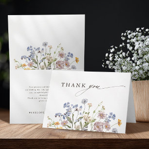 Färgfläckigt Vår Wildblomsggarden Wedding Tack Kort