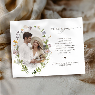 Färgfläckigt Vår Wildblomsggarden Wedding Tack Kort