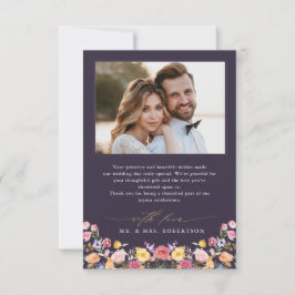 Färgfläckigt Vår Wildblomsggarden Wedding Tack Kort