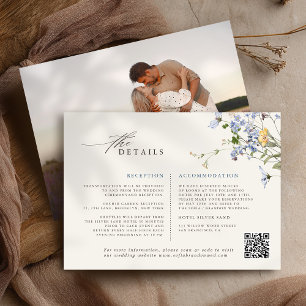 Färgfläckigt Vår Wildblomsggarden Wedding Tilläggskort