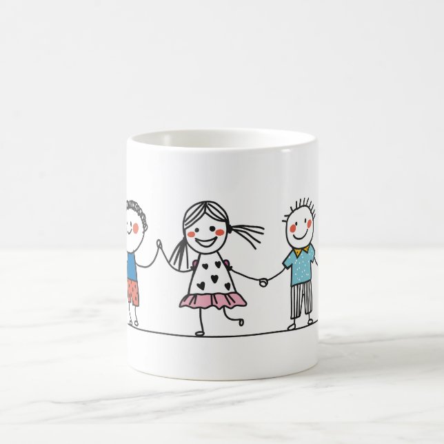 Färgfläckman Illustration Set Coffee Mugg (Center)