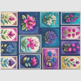 Färgfläckpapper i Frimärke på antika konsthantverk