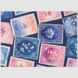 Färgfläckpapper i Frimärke på antika konsthantverk