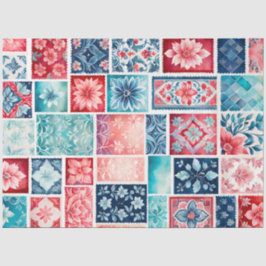 Färgfläckpapper i Frimärke på antika konsthantverk