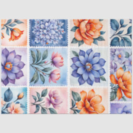 Färgfläckpapper i Frimärke på antika konsthantverk