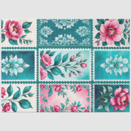 Färgfläckpapper i Frimärke på antika konsthantverk