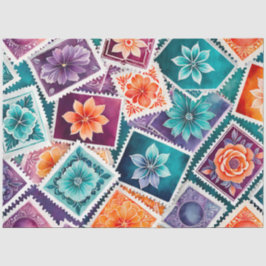 Färgfläckpapper i Frimärke på antika konsthantverk