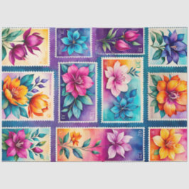 Färgfläckpapper i Frimärke på antika konsthantverk