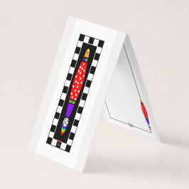 Färgfläckpenselkort, Visning Kort