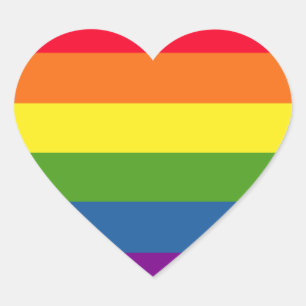 Färgfläckregat Pride Kärlek Hjärtformat Klistermärke