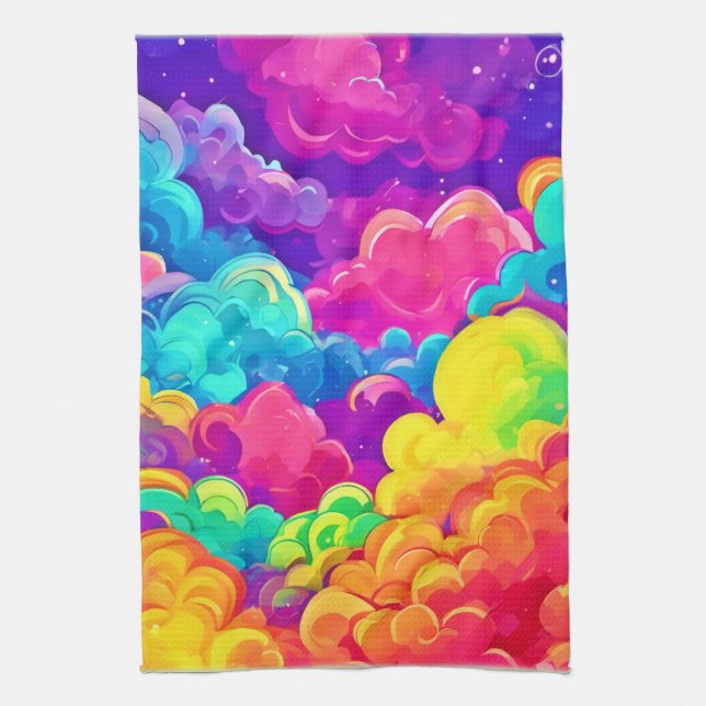 Färgfläcksbild Kökshandduk (Vertikal)