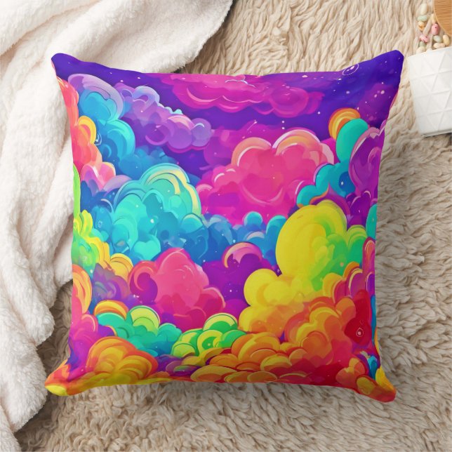 Färgfläcksbild Kudde (Filt)