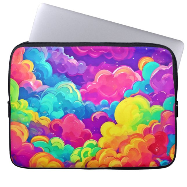 Färgfläcksbild Laptop Fodral (Framsidan)