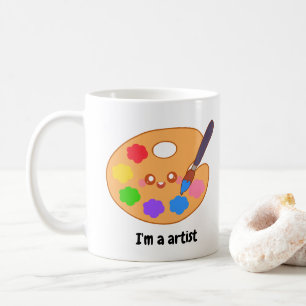 Färgfläcksfärg för konstnärer kaffemugg