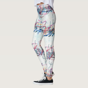 Färgfläcksfärgad musik från Lakan Leggings