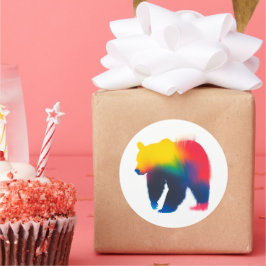 Färgfläcksfärgade fläckar med silhouette-stickers runt klistermärke