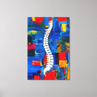 Färgfläcksfärgen Chiropraktic Canvas Art Välj Stor