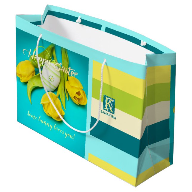 Färgfläcksfoto monogram Påsk Rand (Baksidan Vinklad)