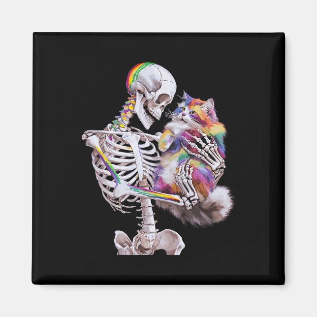 Färgfläcksgrafik på Stänk och Skeletongrafik Magnet (Framsidan)