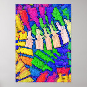 Färgfläcksgrafik Poster