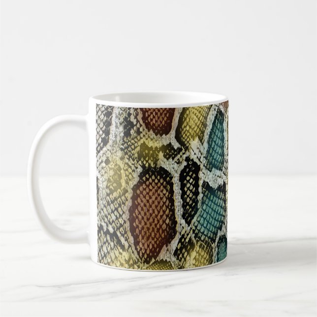Färgfläckskinn: sömlös design. kaffemugg (Vänster)