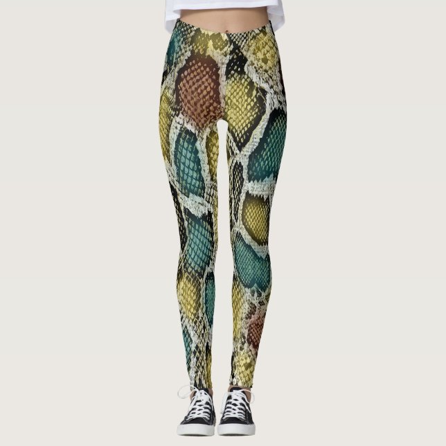 Färgfläckskinn: sömlös design. leggings (Framsida)