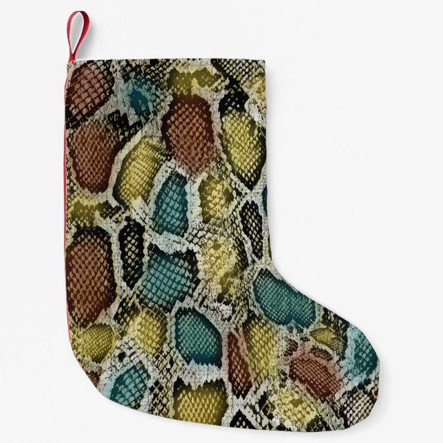 Färgfläckskinn: sömlös design. liten julstrumpa (Framsidan)