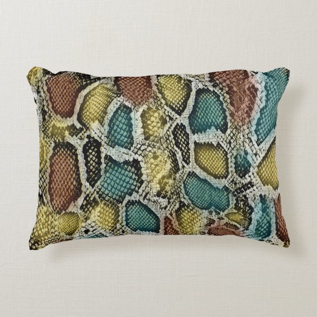 Färgfläckskinn: sömlös design. prydnadskudde (Framsidan)