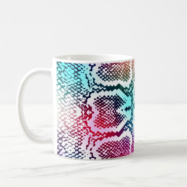 Färgfläckskinn Struktur Mönster. Kaffemugg (Vänster)