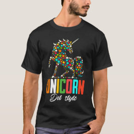 Färgfläckskonst för Unicorn T Shirt