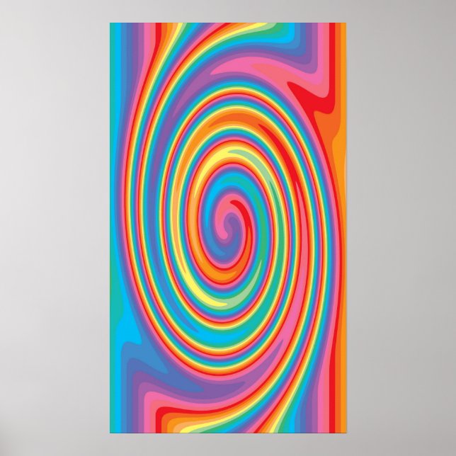 Färgfläckskonst mönster poster (Framsidan)