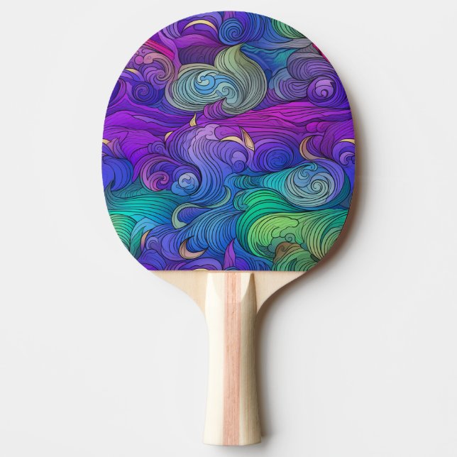 Färgfläcksnurrskruvar Pingisracket (Framsidan)