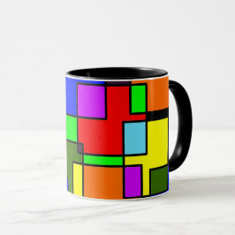 Färgfläcksrektanglar Mugg