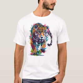 Färgfläckstänk leopard T-Shirt