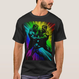 Färgflash 1950-talets Berlin Gay Wrestlers Tom av T Shirt