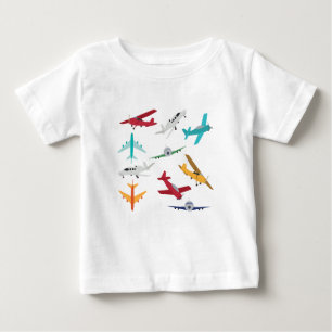 Färgflygplan Mönster Kids Bathroom T Shirt
