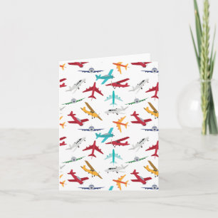 Färgflygplan Mönster Kort