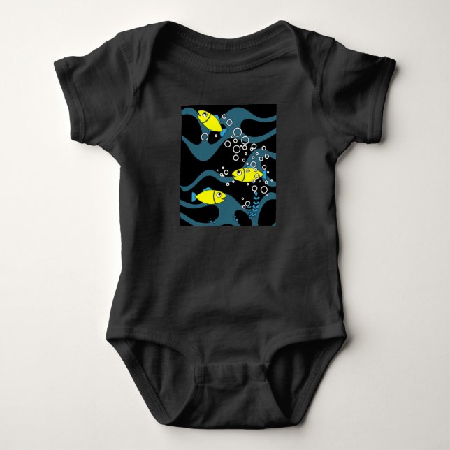 Färgflytande akvarium (Aquarium Fish Animal Motifs T Shirt (Framsida)