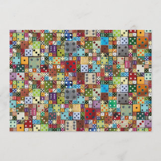 Färgflytande Dice Bunco Inbjudan