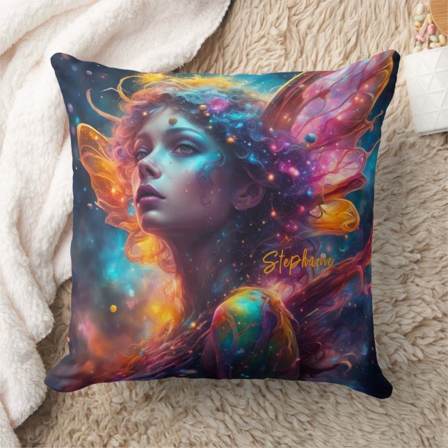 Färgflytande Fantasy Fairy Kudde (Filt)