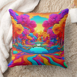 Färgflytande Fantasy liggande Kudde